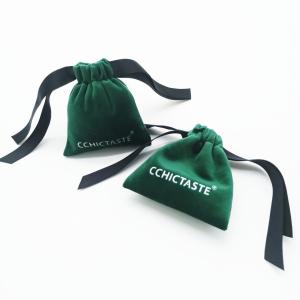Quality 25x30cm Dark Green Velvet Pouch , HY Jewelry Srorage Bag wholesale