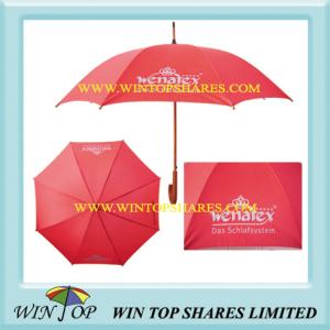 Quality Auto Straight Wooden Umbrella with Logo wholesale
