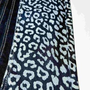 Quality TianSL Stretch Leopard Animal Printed Denim Fabric Yarn Dyed wholesale