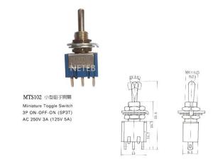 Quality Miniature toggle switch 6A 125V/3A 250V wholesale