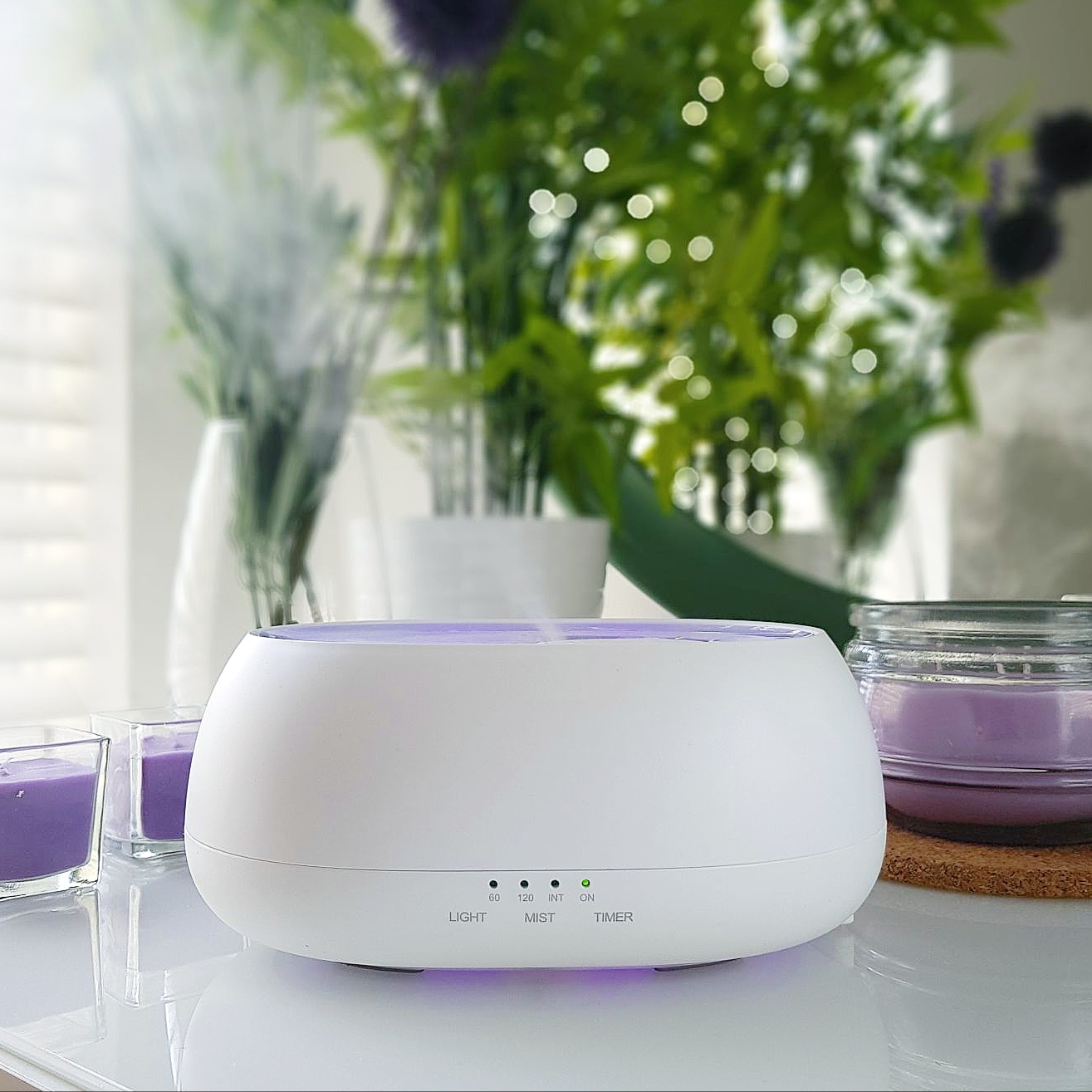 HOMEFISH Electric Aroma Diffuser 500ml Ultrasonic Humidifier OEM ODM