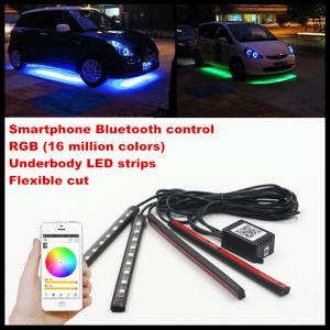 Quality Phone Control Flexible RGB LED Interior Footwell Lights Strips Car LED DRL Atmosphere Lamps interior light strip wholesale
