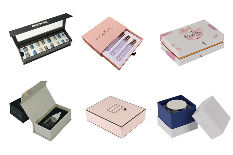 Skin Care Double Door Paper Cardboard Packaging Gift Box with Magnetic Closure Red
