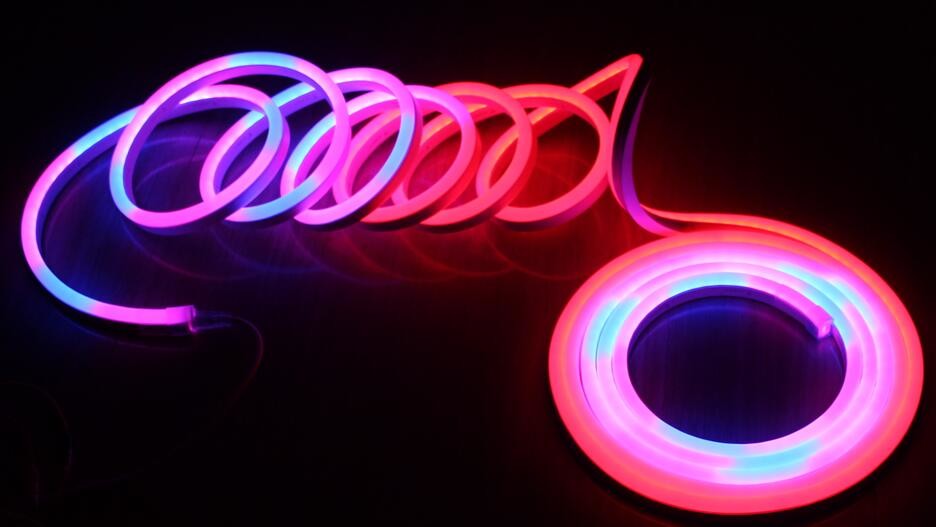 24v flat ws2811 addressable rgb led neon flexible 11x19mm digital neon rope strips