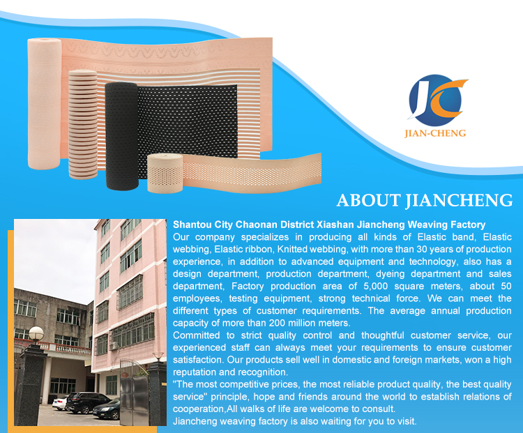 High quality polyester spandex breathable medical elastic band for medical abdominal