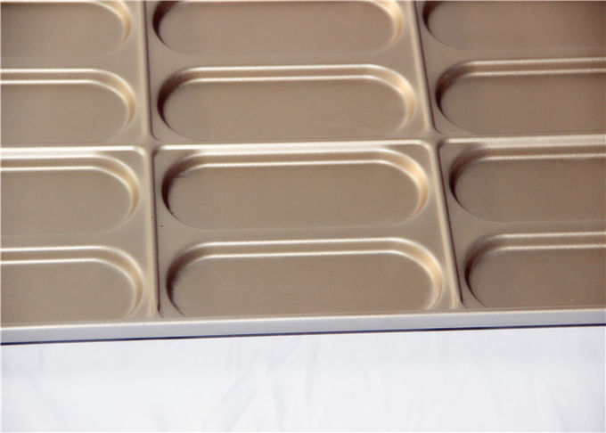 18 Cavity PTFE 654x535x38mm Hot Dog Bun Baking Pan
