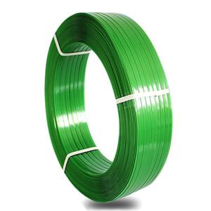 Quality 16mm Width PET Polyester Strapping 20kg Plastic Green PET Strap 0.5mm Thickness wholesale