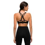 Removable Padded Womens Sports Bra Naked Feel Gathered Without Steel Ring
