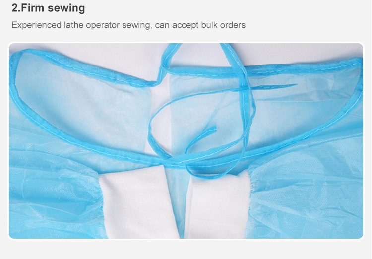AAMI Level 2 Disposable Isolation Gown Knitted Cuffs