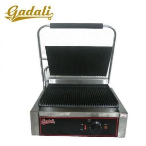 Quality 2.2kw Commercial Bakery Oven , Grooved Panini Grill Single plate wholesale