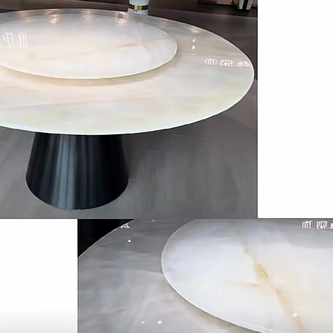 Translucent Cristallo Countertop Onyx Marble Table in Modern Design for Luxury Dining