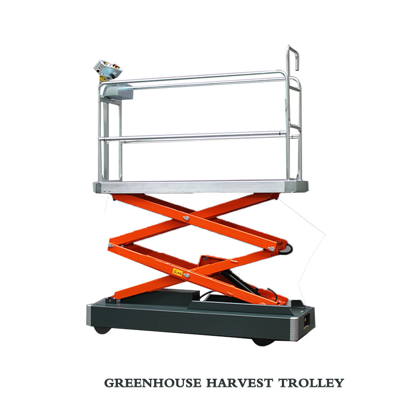 Electric Greenhouse Harvest Trolley Vegetable Automatic Lifting System Metal Material