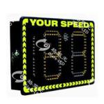 Portable Pole Mounted Radar Speed Display 12inch 13.4inch Solar Power Radar