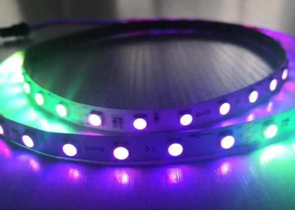 Flexible Digital Addressable High Voltage LED Strip Light RGBW 24VDC 120° Beam