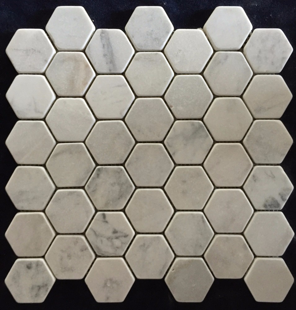 White Black Penny Grey Mosaic Floor Tiles , Various Patterns Stone Brick Mosaic Tiles