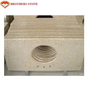 Quality Polished Half Bullnose G682 Rusty Yellow Granite Bathroom Vanity Tops wholesale
