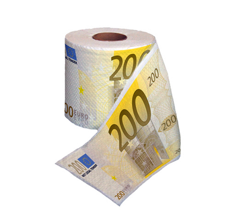 Euro Pattern Printed Bamboo Pulp 3 Ply Toilet Paper