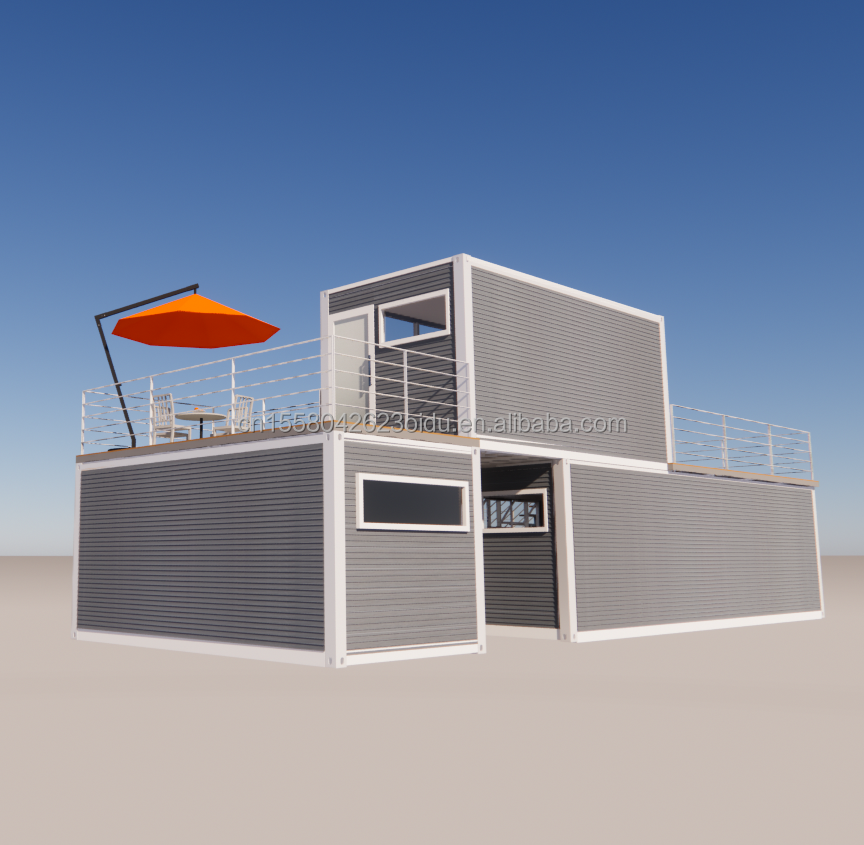 Hotel Prefabricated Foldable Container Shop With Steel Frame Galvanized Steel Bending 180g Material