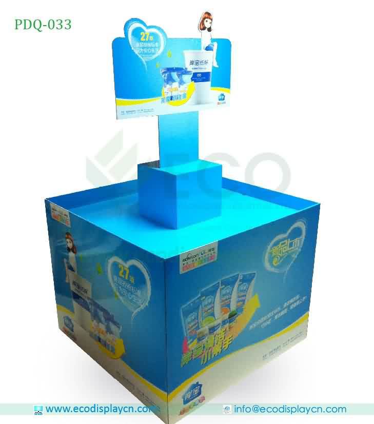 Supermarket Folding Corrugated Cardboard Pallet Display, Pyramid Shape Pallet Display