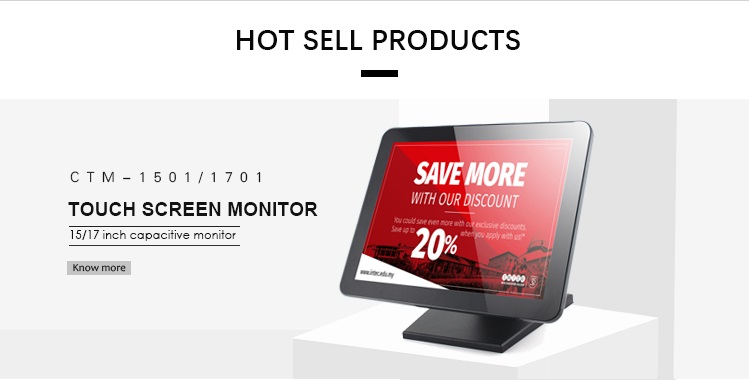 OEM 17" 1280x1024 Pos System Touch Screen Monitor FC Certified