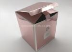 Pink Folding Cardboard Gift Boxes , Gold Foil Gift Boxes Holographic Advertising