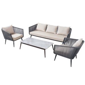 Quality Aluminium Rope Sectional Couch Outdoor Lounge Setting wholesale