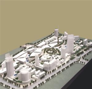 Quality Large Scale City Building Models , White Color City Planning Models 3 * 4M wholesale
