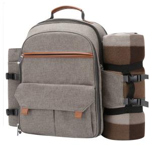 Quality 4 Shoulder Strap Picnic Backpack With Blanket 12.5'' x 8.6'' x 15.6'' wholesale