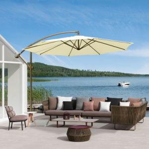 Aluminum Frame Material Round Outdoor Parasols for Courtyard Terrace in Garden