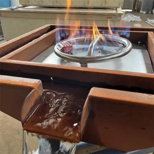 Quality Outdoor Decorative Corten Steel Gas Fire Pit Water Bowl For Swimming Pool wholesale