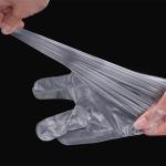 Disposable Food Grade Gloves / Transparent Disposable Plastic Hand Gloves