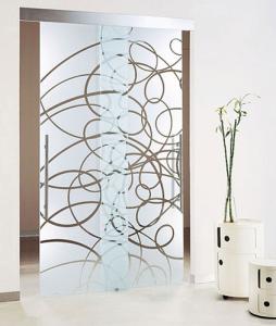 Quality Acid Etched Tempered Glass Door Thermal Stability Withstand 250℃ wholesale