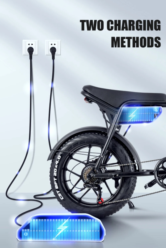 20 Inch Fat Tire Electric Bike 750 Watt Superb 73 Hot Aluminum Alloy Frame 48V 17Ah