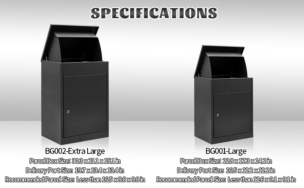 Anti-Theft Parcel Delivery Box with Electrostatic Powder Coating and Galvanized Steel