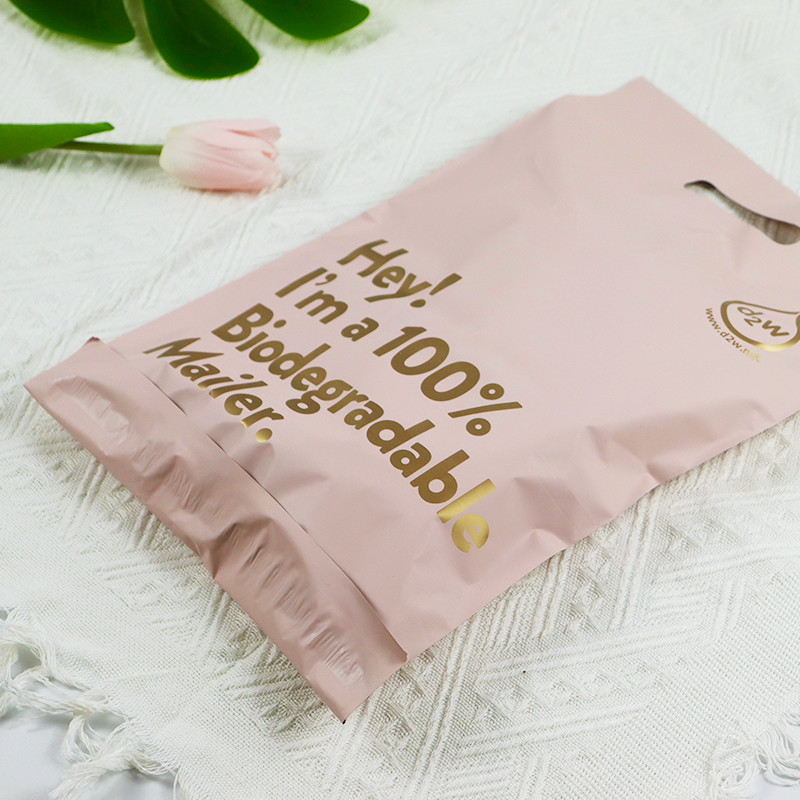 40mm-50mm Lips PE D2W Custom Biodegradable Poly Mailers With Hand