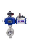 Double Acting Pneumatic Actuator Segment Ball Valve for Beverage Food Manufactur