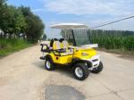Bright Yellow 2+2-Seater Electric Golf Cart Lithium Battery Customized With