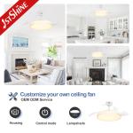 Invisible Led Ceiling Fan With 5 Speed Control Ceiling Fan Light For Bedroom