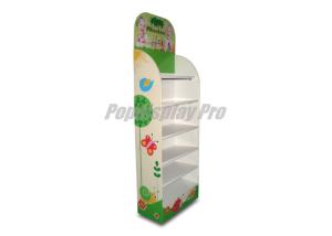 Quality Stylish Cardboard Shelf Display Full Colors Printed With Round Side Tops wholesale
