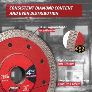 Quality 75mm 1.2mm X Teeth Diamond Blade Wet Saw For Porcelain Tile And Ceramic wholesale