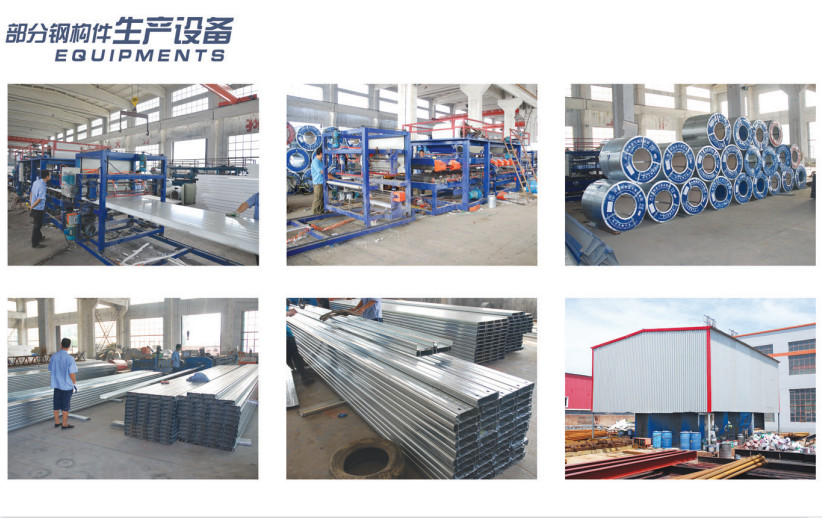 Painted Hot Dip Galvanized Steel Structure Warehouse Customized Specifications