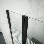 Square Free Standing Tempered Glass Shower Door