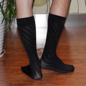 Quality Latest Sexy Crew Knee High TNT Sheer Nylon Socks For Business Men wholesale
