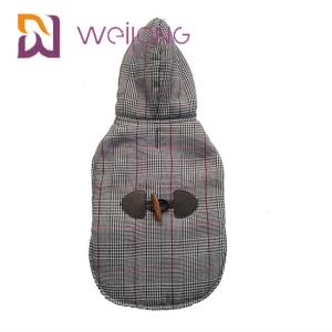 Quality Houndstooth Brushed Tricot Custom Dog Hoodies Winter Keep Warm BSCI Puppy Hoodie wholesale