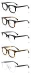 Square Pink Small Round Acetate Glasses Handmade Full-Rim Frame Personal