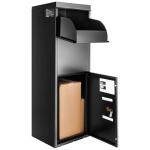 Outdoor Parcel Drop Box with Large Storage Capacity and Post Mount Style Carbon