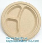 Meal Prep Eco Friendly Dinnerware Corn Starch Round Food Tray Lid Biodegradable