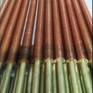 Quality DELLOK Extruded Clear Carbon Steel Fin Tube 19mm OD Solid / Serrated Welded Fins for Heat Transfer wholesale