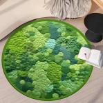 Round Moss Floor Carpet Water Absorption Bedroom Living Room