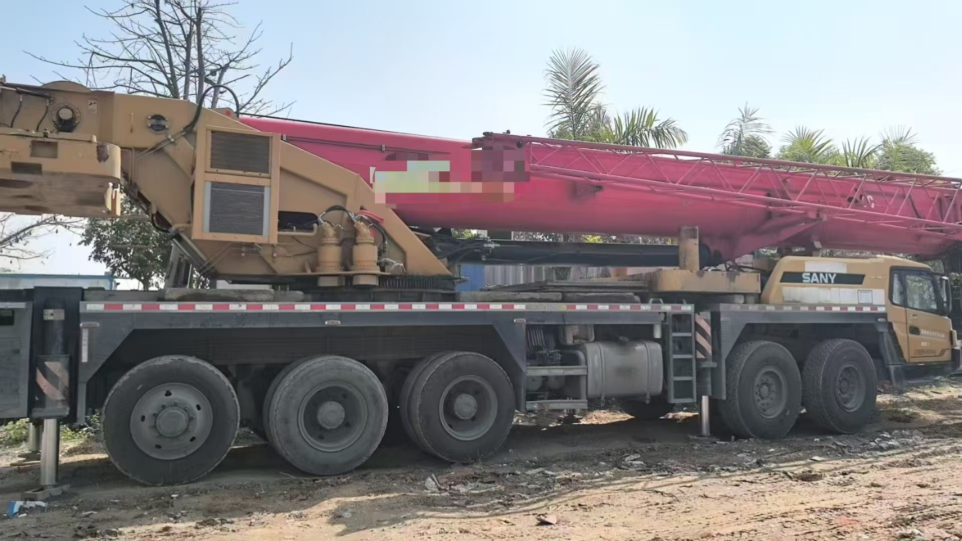 2021 year Sany 100t STC1000C7 with 73.2m main boom, 38.5t counter weight.